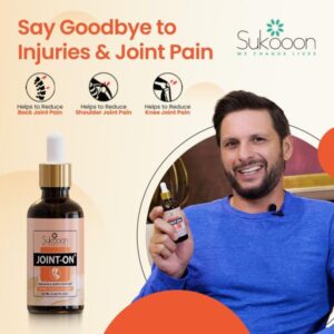 Sukoon Joint On Essential Oil Blend For Pain In Joints, Back Pain, Arthritis Pain, Knee Pain, Tennis Elbow, Strains And Sprains – 30ml