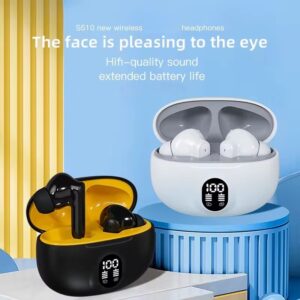 Professional Display Earbuds Stereo 895b Wireless Bluetooth Earbuds | Mic In-ear Headphones With Led Display |immersive Sound | Type C Fast Charging | Bluetooth 5.3 For Android/iphone ( Random Color )