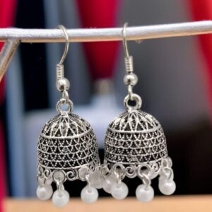 Silver Indian Jumky / Jhumka Earrings